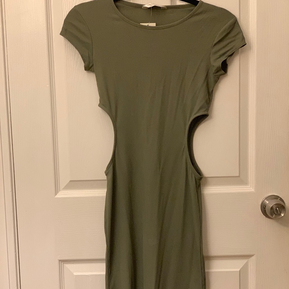 Miss Selfridge Olive Green Dress Size US 4